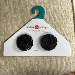 Lindsay Phillips Black Interchangeable Snaps-NEW!